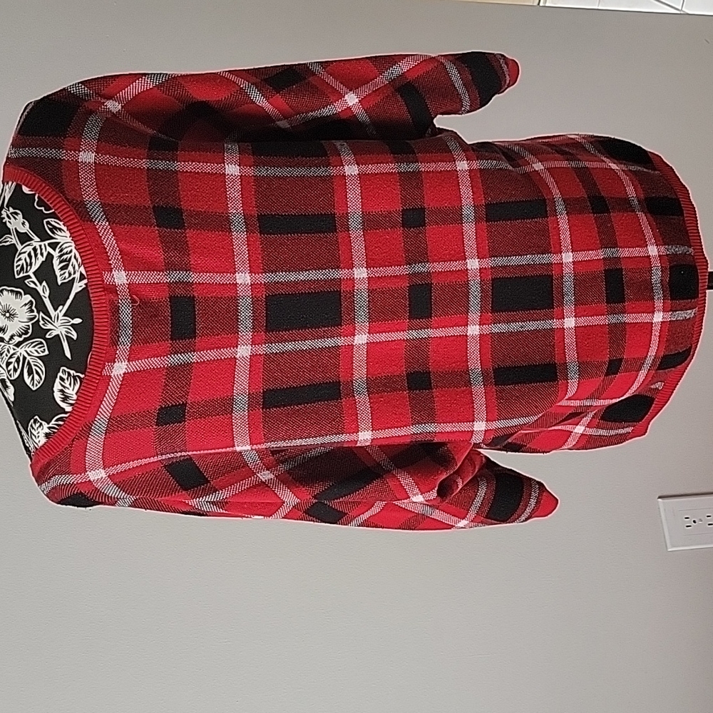 Plaid sweater top - Picture 3 of 6